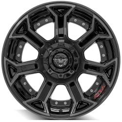 4PLAY - 4PLAY Wheels 4P70 20x10 6x135/5.5 -18mm Black/Brushed; 4P70-20100-6D55-18BBT - Image 4