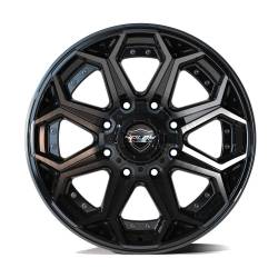 4PLAY - 4PLAY Wheels 4P80R 20x9 8x6.5 0mm Gloss Black/Brushed; 4P80R-20090-8650-0BBT - Image 3