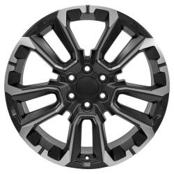 OE Wheels LLC - OE Wheels CV68 22x9 6x5.5 28mm Satin Black/Milled; CV68-22090-6550-28B1M - Image 4