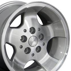 OE Wheels LLC - OE Wheels JP08 15x8 5x4.5 25.4mm Silver/Machined; JP08-15080-5450-25MS - Image 1