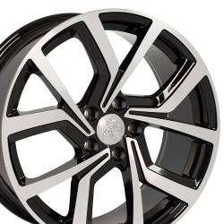 OE Wheels LLC - OE Wheels VW29 18x8 5x112 42mm Black/Machined; VW29-18080-5112-42MB - Image 1