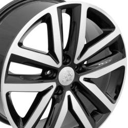 OE Wheels LLC - OE Wheels VW27 18x7.5 5x112 51mm Black/Machined; VW27-18075-5112-51MB - Image 4