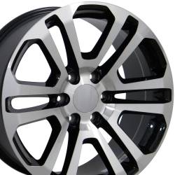 OE Wheels LLC - OE Wheels CV99 22x9 6x5.5 31mm Black/Machined; CV99-22090-6550-31MB - Image 1