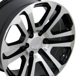 OE Wheels LLC - OE Wheels CV99 22x9 6x5.5 31mm Black/Machined; CV99-22090-6550-31MB - Image 4