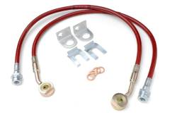 JKS - JKS Suspension Front Stainless Steel Brake Lines for 4"-6" Lifts-Red; JKS2292 - Image 2