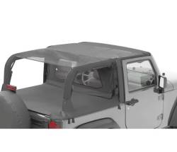 Bestop - Bestop Header Safari Cable Style Bikini Top-Mesh, for Jeep JK 2dr.; 52593-11 - Image 1