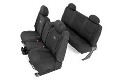 Rough Country Suspension Systems - Rough Country Front Seat Covers-Black, 99-06 Silverado/Sierra Ext; 91019 - Image 1