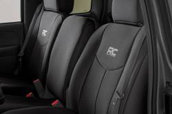 Rough Country Suspension Systems - Rough Country Front Seat Covers-Black, 99-06 Silverado/Sierra Ext; 91019 - Image 5