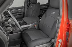 Rough Country Suspension Systems - Rough Country Front/Rear Seat Covers-Black, for 19-24 Ram 1500 Crew; 91041 - Image 3