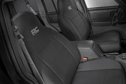 Rough Country Suspension Systems - Rough Country Front/Rear Seat Covers-Black, for 84-96 Cherokee XJ; 91021A - Image 5