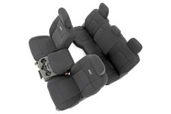 Rough Country Suspension Systems - Rough Country Front/Rear Seat Covers-Black, for 19-24 Ram 2500/3500 Crew; 91044 - Image 1