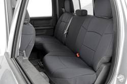 Rough Country Suspension Systems - Rough Country Front/Rear Seat Covers-Black, for 19-24 Ram 2500/3500 Crew; 91044 - Image 5