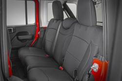 Rough Country Suspension Systems - Rough Country Front/Rear Seat Covers-Black, for 18-24 Wrangler JL 4dr; 91010 - Image 8