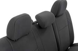 Rough Country Suspension Systems - Rough Country Front/Rear Seat Covers-Black, for 16-23 Tacoma Double; 91031 - Image 9