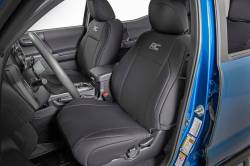 Rough Country Suspension Systems - Rough Country Front/Rear Seat Covers-Black, for 16-23 Tacoma Double; 91031 - Image 4