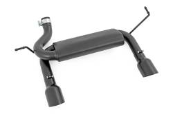 Rough Country Suspension Systems - Rough Country Axle-Back Dual Exhaust System-Black, for Wrangler JK; 96002A - Image 1