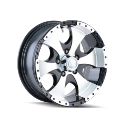 Ion Alloy - Ion Alloys 136 14x6 5x4.5 0mm Machined & Black Gloss; 136-4665BX - Image 1