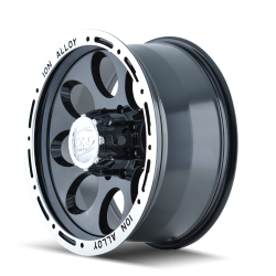 Ion Alloy - Ion Alloys 174 15x10 6x5.5 -38mm Black Gloss W/machined Lip; 174-5183B - Image 2