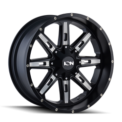 Ion Alloy - Ion Alloys 184 20x9 8x180 0mm Black Matte & Machined; 184-2978M - Image 1