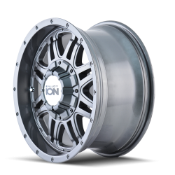Ion Alloy - Ion Alloys 186 17x8 5x135/5.5 10mm Gray Gloss; 186-7854G - Image 3