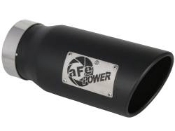 aFe Power - aFe Power 4" IN/5" OUT Bolt-On Matte Black Stainless Exhaust Tip; 49T40501-B12 - Image 1