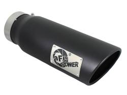 aFe Power - aFe Power 4" IN/5" OUT Bolt-On Matte Black Stainless Exhaust Tip; 49T40501-B15 - Image 1