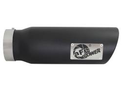 aFe Power - aFe Power 4" IN/5" OUT Bolt-On Matte Black Stainless Exhaust Tip; 49T40501-B15 - Image 2