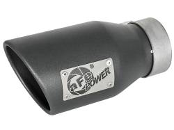 aFe Power - aFe Power 3" IN/4.5" OUT Bolt-On Matte Black SS Exhaust Tip; 49T30452-B091 - Image 1