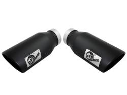 aFe Power - aFe Power 4" IN/6" OUT Bolt-On Matte Black Stainless Exhaust Tips; 49T40606-B15 - Image 1