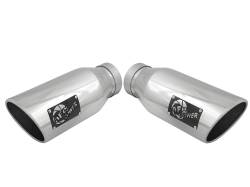 aFe Power - aFe Power 4" IN/6" OUT Bolt-On Polished Stainless Exhaust Tips; 49T40606-P15 - Image 1