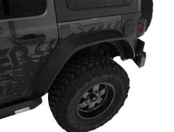 Bushwacker - Bushwacker Flat Style Rear Fender Flares-Black, for Jeep JL; 10100-07 - Image 1