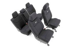 Rough Country Suspension Systems - Rough Country Front/Rear Seat Covers-Black, for 14-21 Tundra CrewMax; 91027A - Image 1