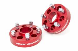 Rough Country Suspension Systems - Rough Country 5x4.5 to 5x5 Aluminum Wheel Adapters-Pair, for Jeep XJ/TJ; 1092RED - Image 1