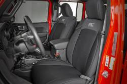 Rough Country Suspension Systems - Rough Country Front/Rear Seat Covers-Black, for Gladiator JT; 91038 - Image 2