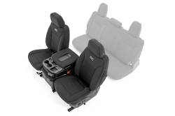 Rough Country Suspension Systems - Rough Country Front Seat Covers-Black, 19-24 Silverado/Sierra Crew; 91035 - Image 1