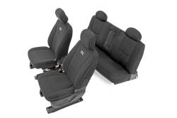 Rough Country Suspension Systems - Rough Country Front Seat Covers-Black, 14-18 Silverado/Sierra Crew; 91025 - Image 1