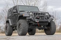 Rough Country Suspension Systems - Rough Country Heavy Duty Front Winch Bumper-Black, for Jeep JK/JL/JT; 10596 - Image 2