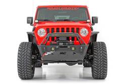 Rough Country Suspension Systems - Rough Country Front Stubby Winch Bumper-Black, for Jeep JK/JL/JT; 10597A - Image 1