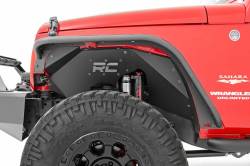 Rough Country Suspension Systems - Rough Country Front/Rear Steel Flat Fender Flares-Black, for Wrangler JK; 10533 - Image 2