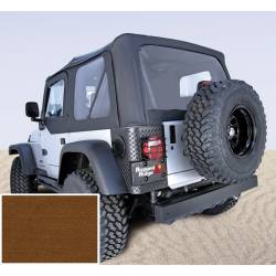 Rugged Ridge - Rugged Ridge 13703.33 Soft Top Door Skins Dark Tan Clear Window - Image 1