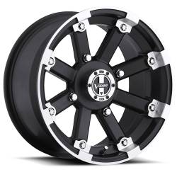 Vision Wheel - Vision Wheels 393 Lockout 12x8 4x4.0 -10mm Matte Black; 393-12844MBML4 - Image 1