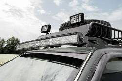 Rough Country Suspension Systems - Rough Country Upper Windshield 50" Light Bar Mounts-Black, for Jeep ZJ; 70567 - Image 1