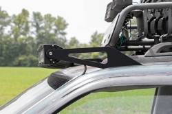 Rough Country Suspension Systems - Rough Country Upper Windshield 50" Light Bar Mounts-Black, for Jeep ZJ; 70567 - Image 3