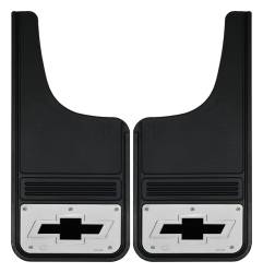Gatorback - Gatorback 12"x26" Cut-Style Mud Flaps-Black, Bowtie Logo; GB1226CUTBT-B - Image 1