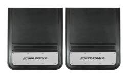 Gatorback - Gatorback 21"x24" Rear Dually Mud Flaps-Black, Powerstroke Logo; GB2124P - Image 1
