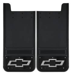 Gatorback - Gatorback 12"x26" Universal Mud Flaps-Black, Bowtie Logo; GB1226BT-FULL - Image 1