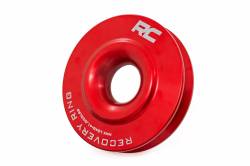 Rough Country Suspension Systems - Rough Country 4" Aluminum Winch Recovery Snatch Ring-Red; RS183 - Image 1