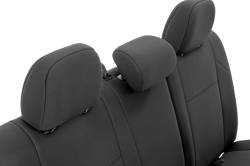 Rough Country Suspension Systems - Rough Country Front/Rear Seat Covers-Black, for 05-15 Tacoma Double; 91057 - Image 5