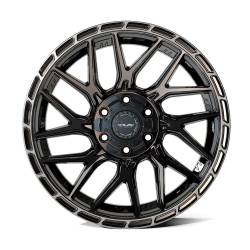 4PLAY - 4PLAY Wheels 4PS28 17x9 5x5.0/5.5 -6mm Black/Brushed; 4PS28-17090-5D55-6BBT - Image 1