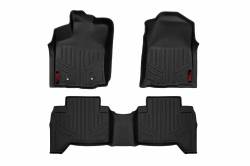 Rough Country Suspension Systems - Rough Country Front/Rear Floor Liners-Black, for 16-23 Tacoma Double; M-71216 - Image 1